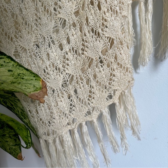 🌾Crochet Bohemian Shawl Poncho Duster, Stevie Nicks, 70’s Altard State Hippie - Picture 6 of 9